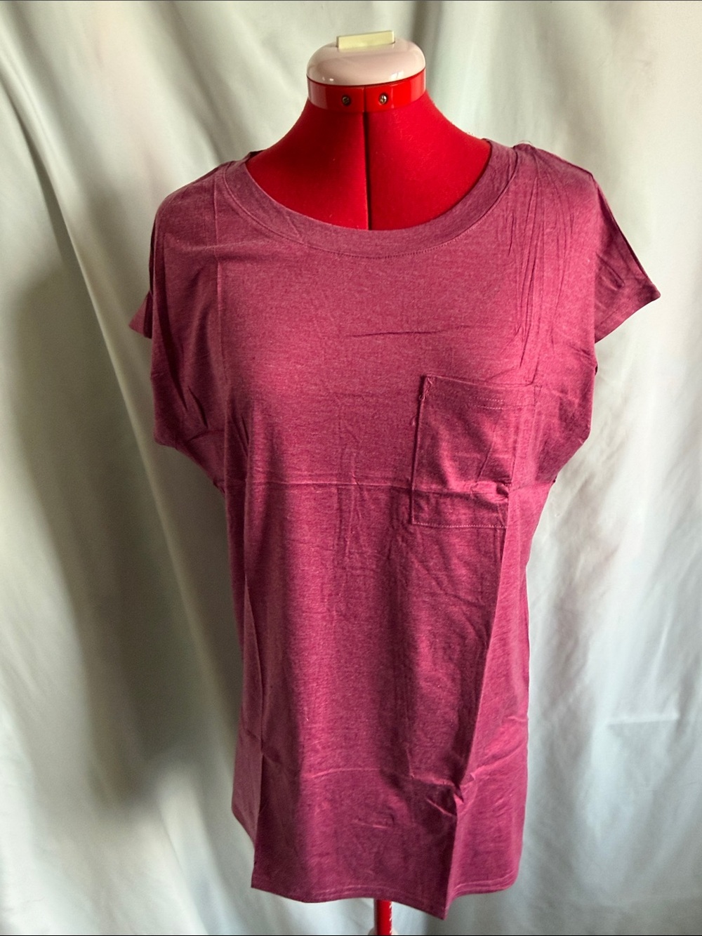 Relaxed Pocket Tee in Mauve Pink